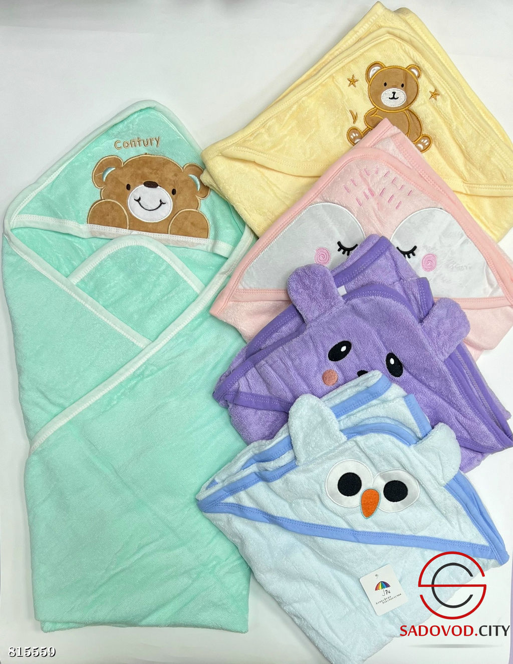 Детские махровые полотенца с капюшоном