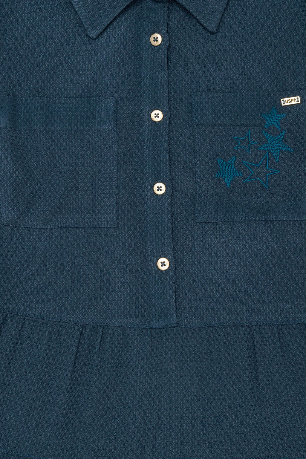 Платье U.S. Polo Assn для девочки индиго вискоза  фото 9