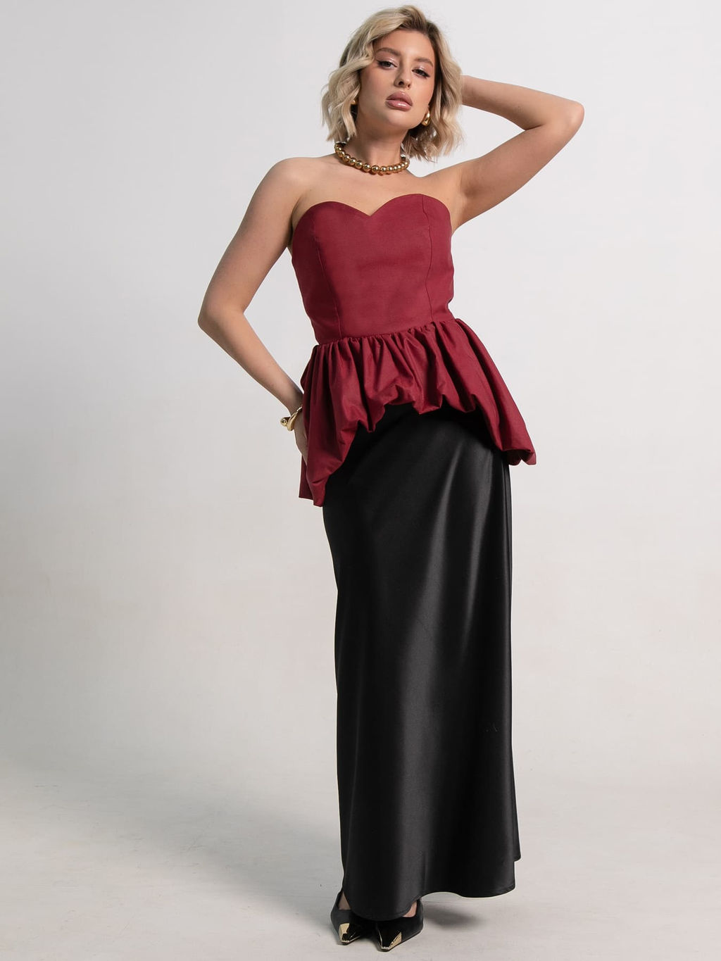 Корсет Эпатаж (вишневый) Б15216-53М - Lt collection фото 10