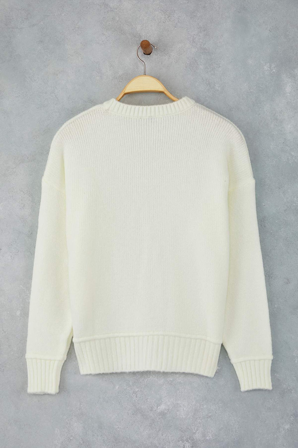 Kahverengi Yumusak Dokulu Genis Kal?p Dikis Detayl? Triko Kazak TWOAW26KZ00075 - Trendyolmilla фото 14