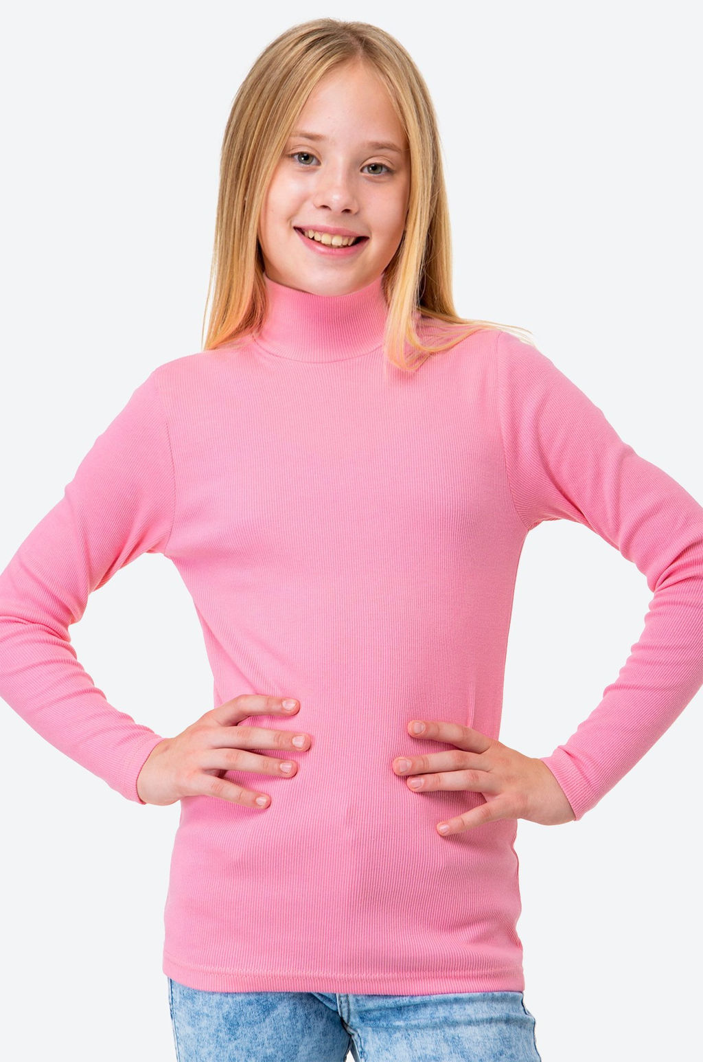 Детская базовая водолазка в рубчик Happyfox