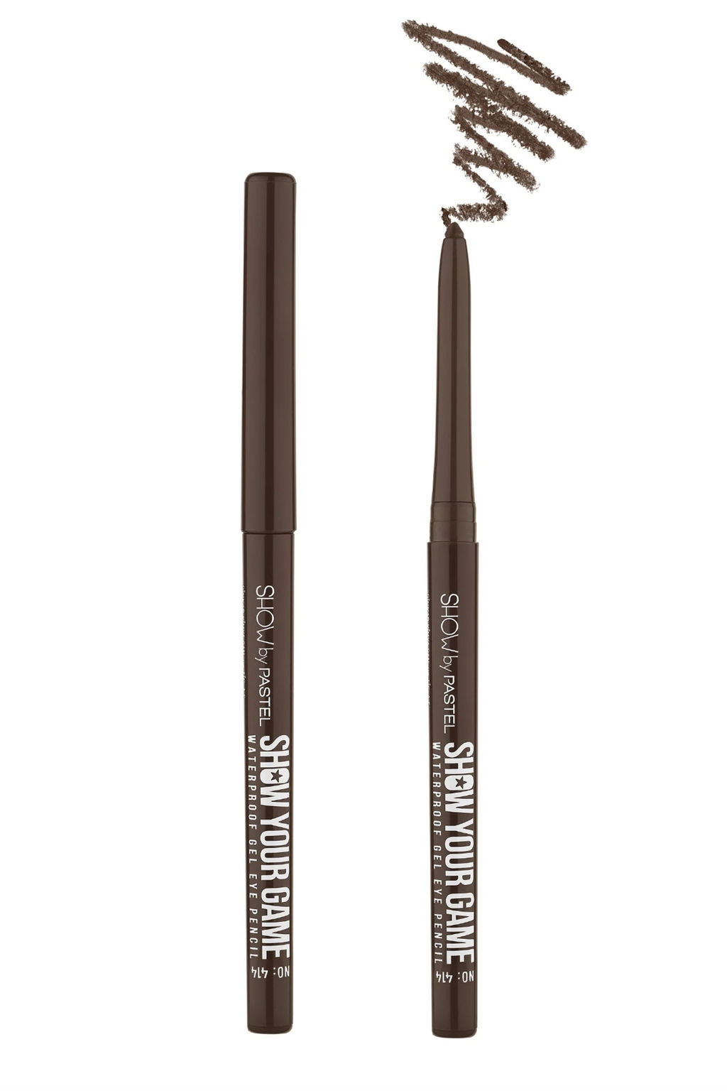 Контур для глаз гелевый Show Your Game Waterproof Gel Eye Pencil, 414 коричневый 410414