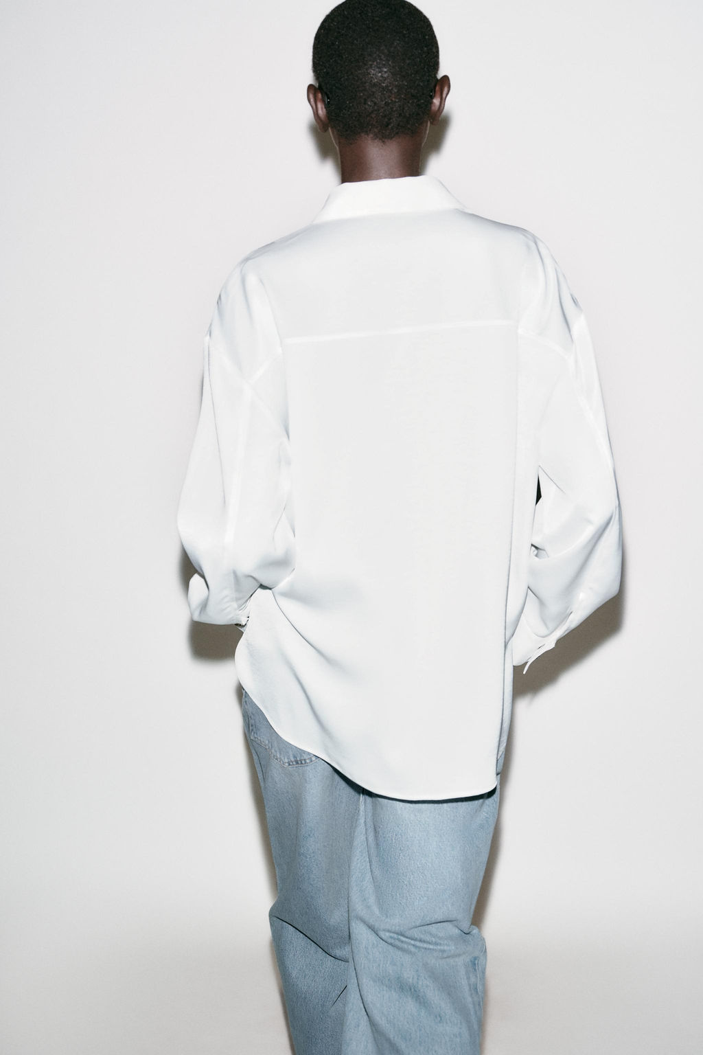 CONTRAST BUTTON SATIN SHIRT - Zara фото 6