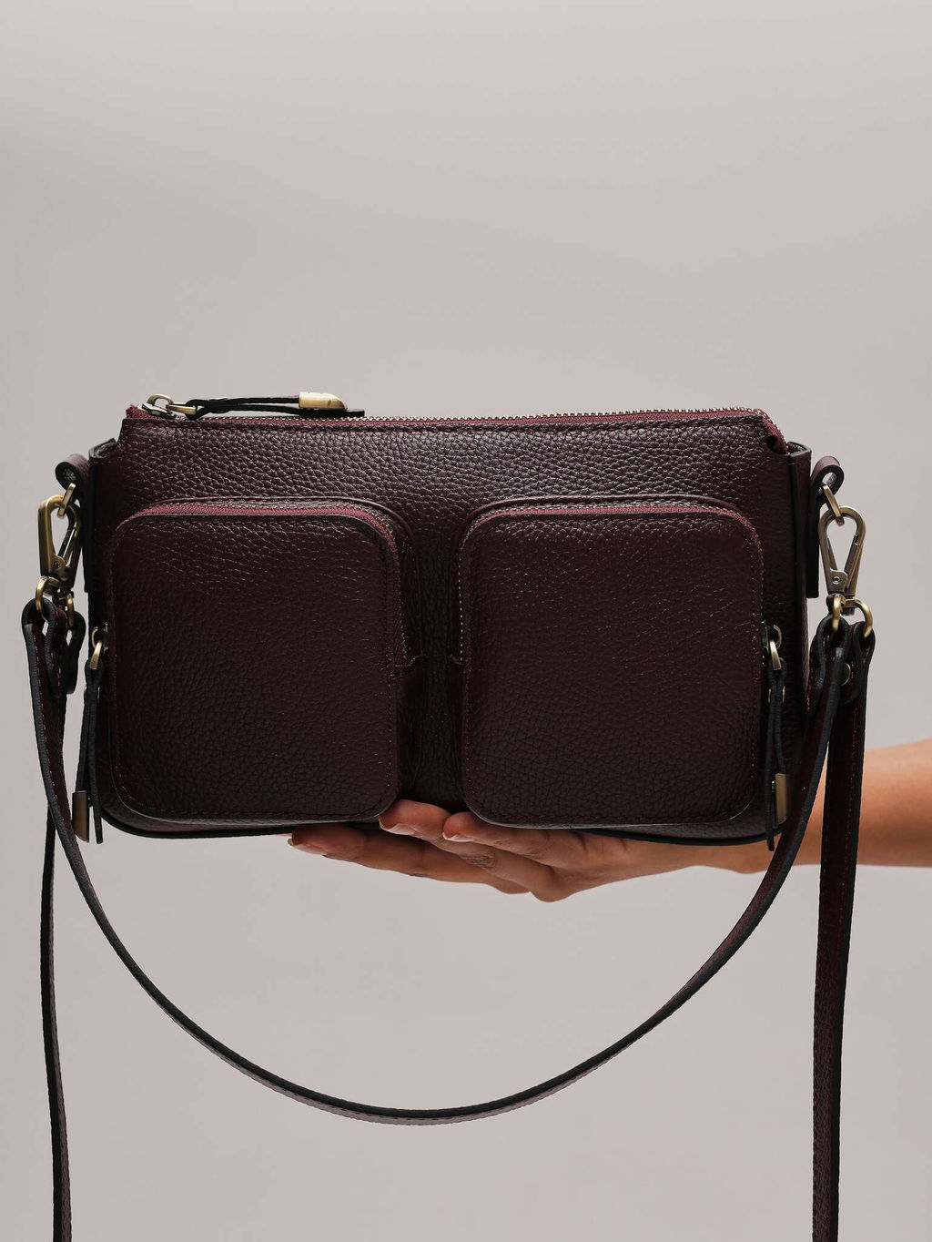 Сумка багет Deboro 31103 зимняя вишня