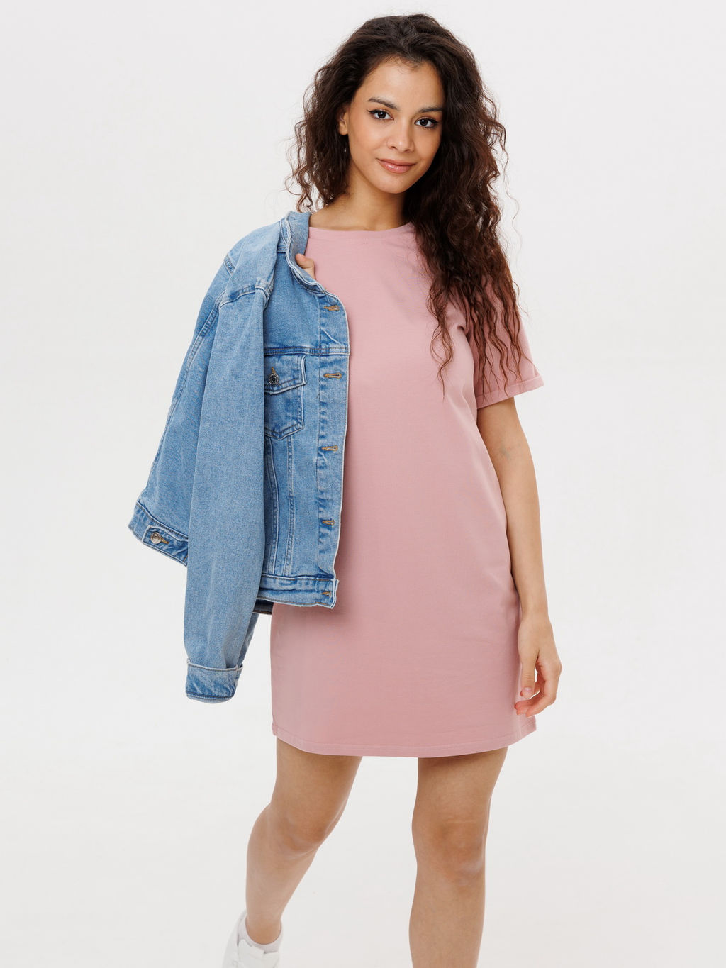 ***Трикотажное платье LINGEAMO пудрово-розовое ВП-05 (102)  фото 2