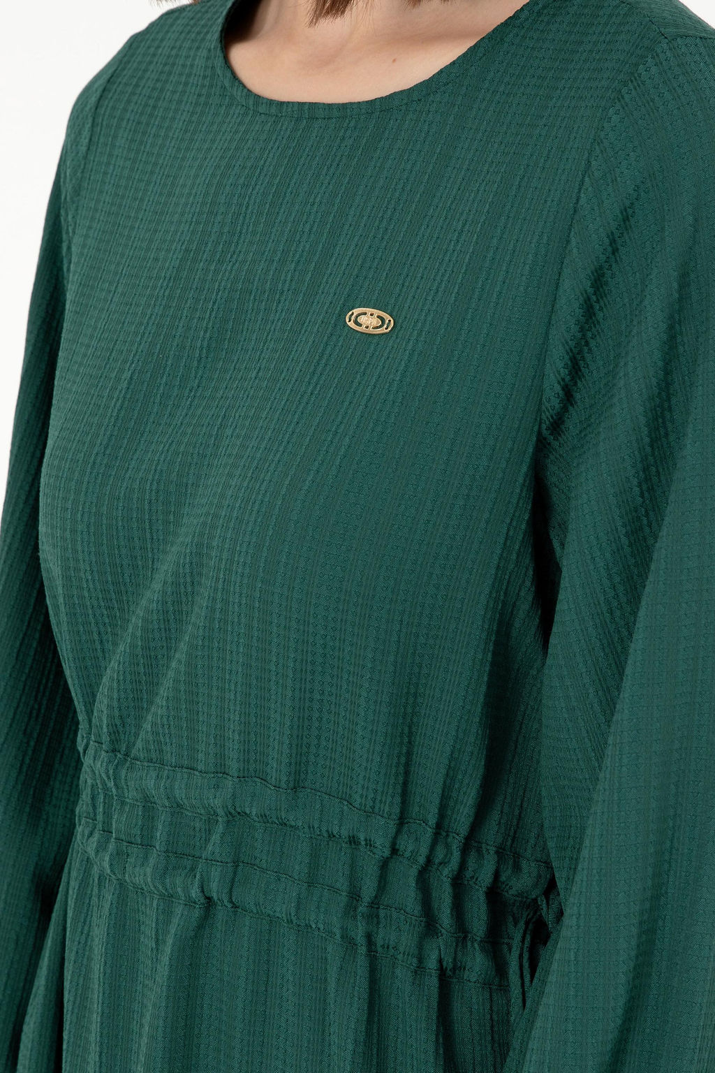 Женское темно-зеленое тканое платье Неожиданная скидка в корзине - U.s. polo assn фото 6