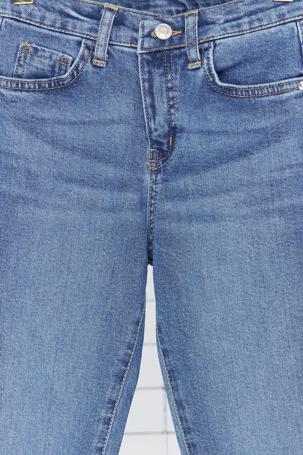 Mavi Erkek Cocuk Skinny Esnek Ayarlanabilir Lastikli Denim Pantolon Jean TKDSS24PL00015 - Trendyolmilla фото 7