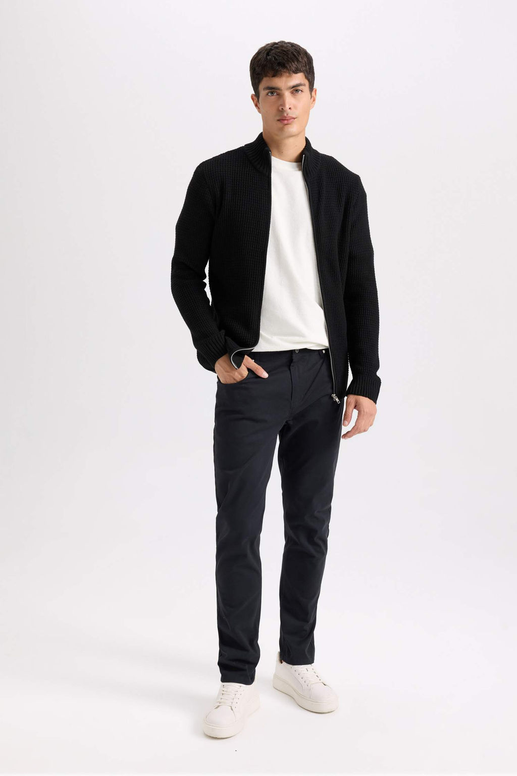 Yazl?k Gabardin Chino Kanvas Pantolon Slim Fit Dar Kesim Dar Paca Cepli - Defacto фото 4