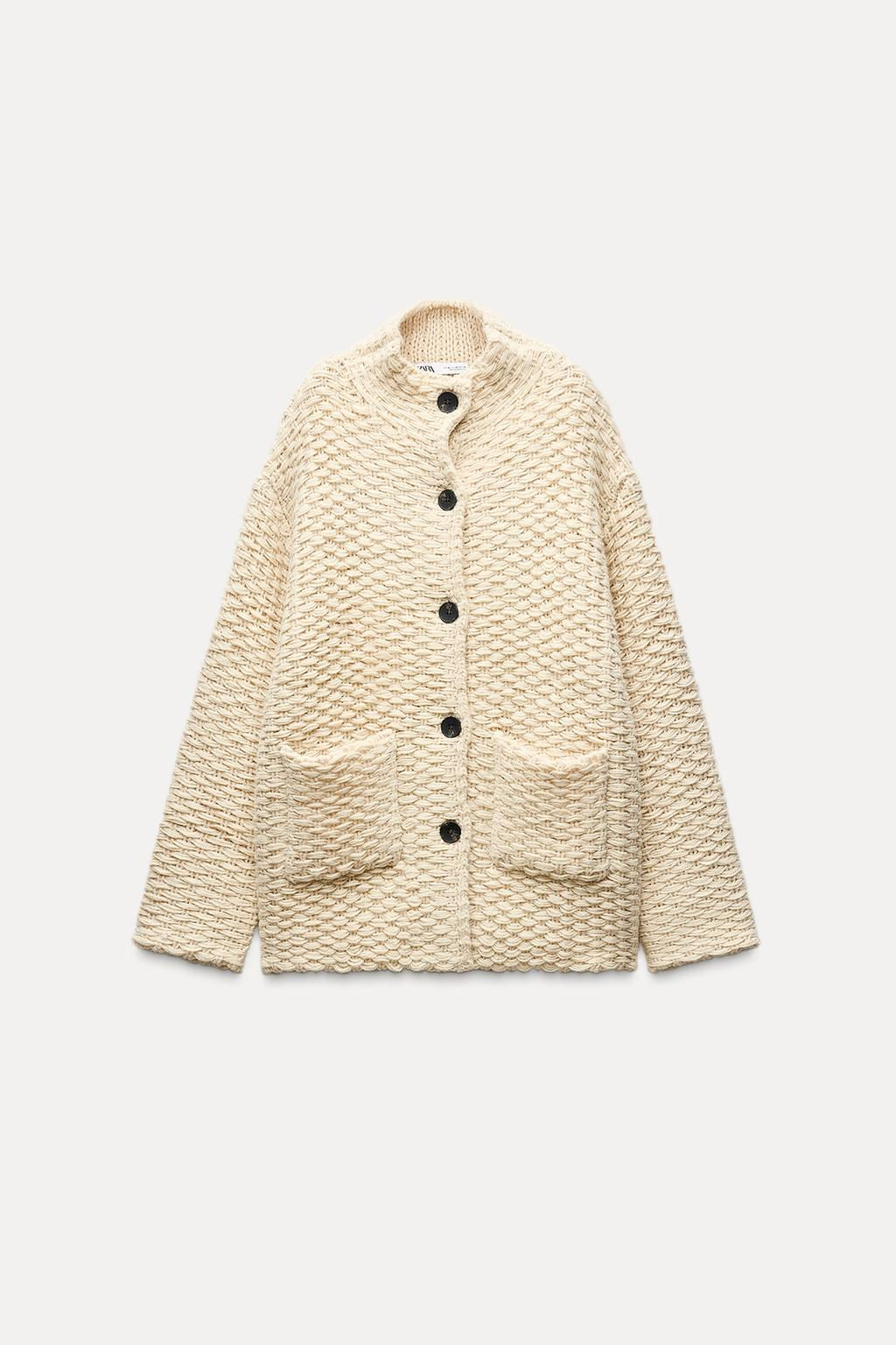 HIGH-NECK KNIT COAT - Zara фото 6