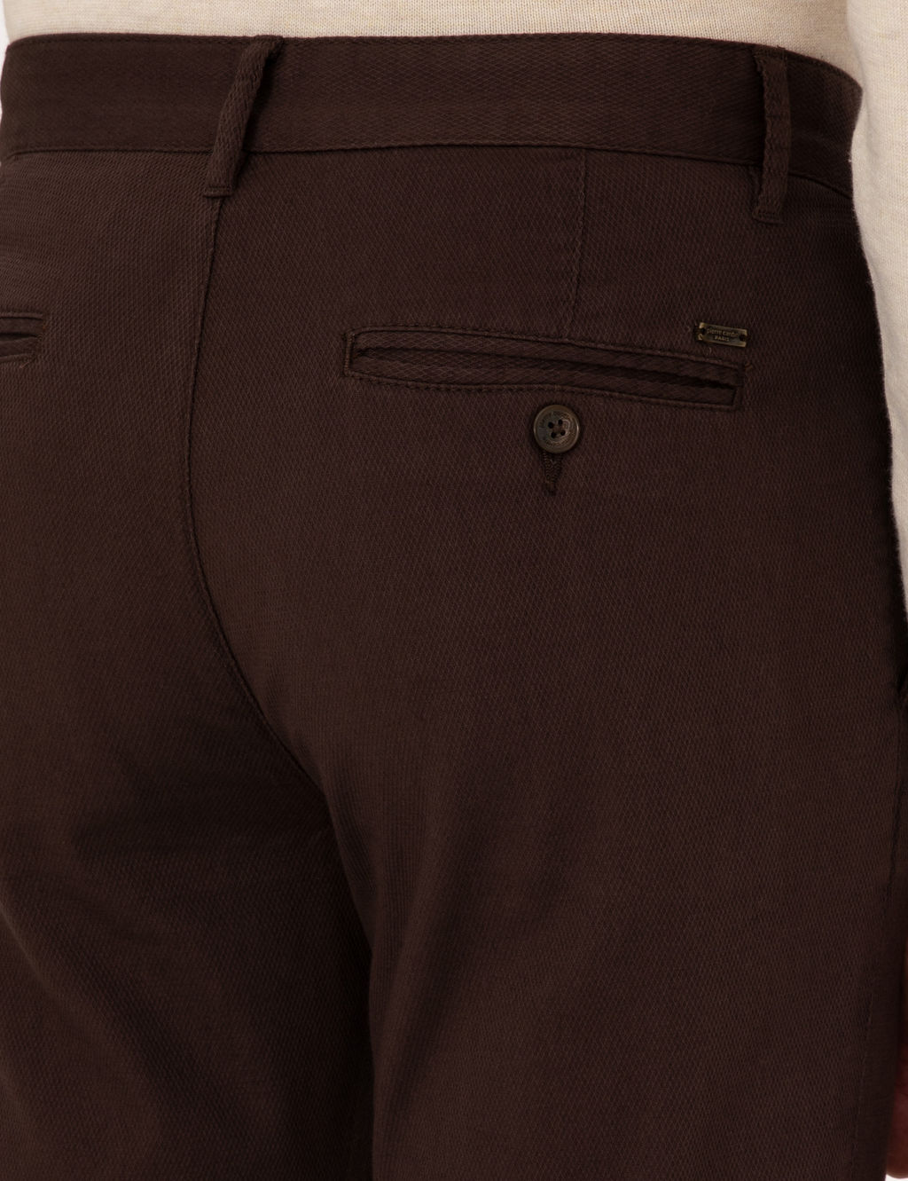 Koyu Kahverengi Slim Fit Kanvas Pantolon