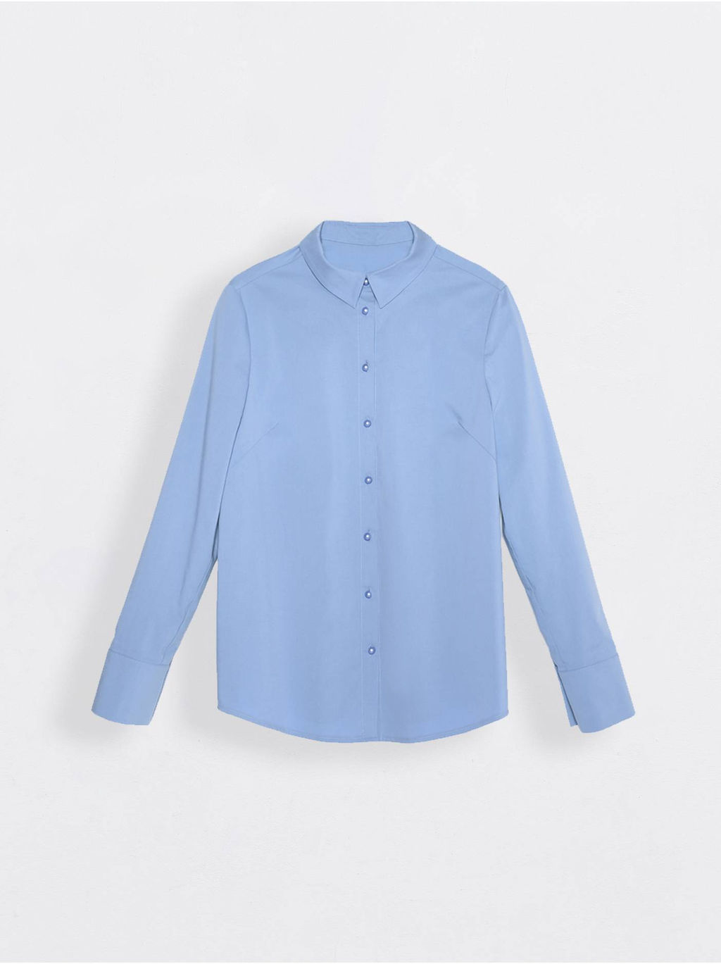 CONTE Однотонная хлопковая рубашка с декоративными пуговицами LBL 1041 light blue - Conte elegant фото 3