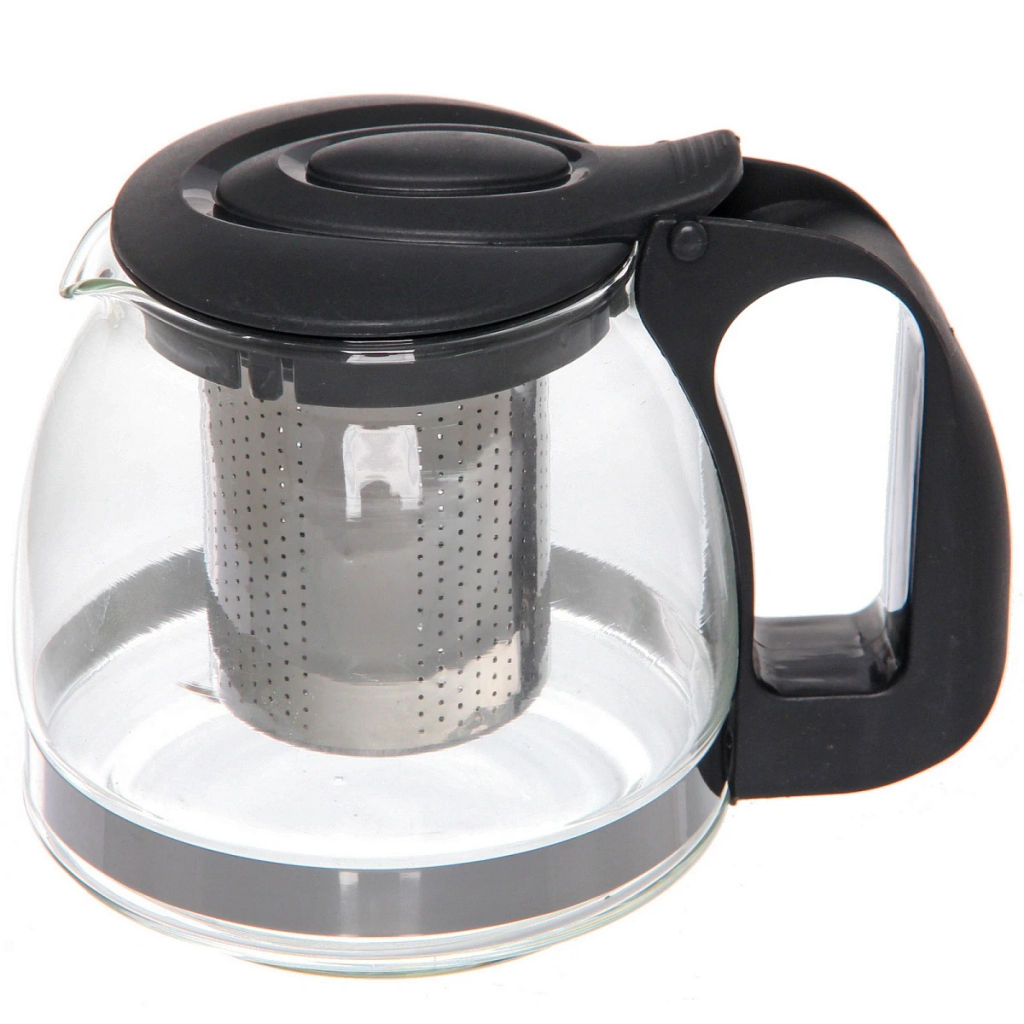 Чайник заварочный стеклянный 700мл "Ассорти", микс цветов