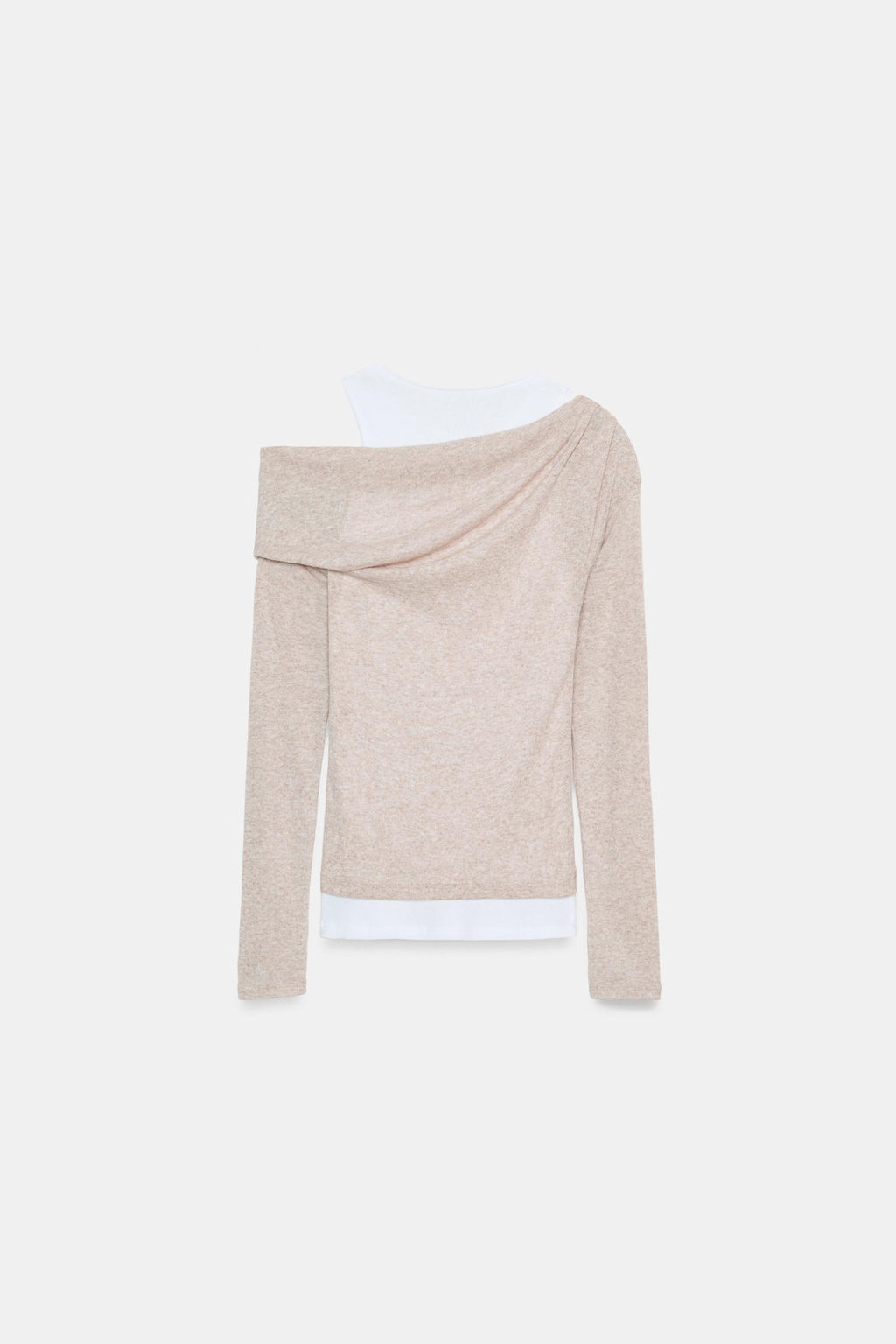 ASYMMETRIC LAYERED-EFFECT T-SHIRT - Zara фото 16