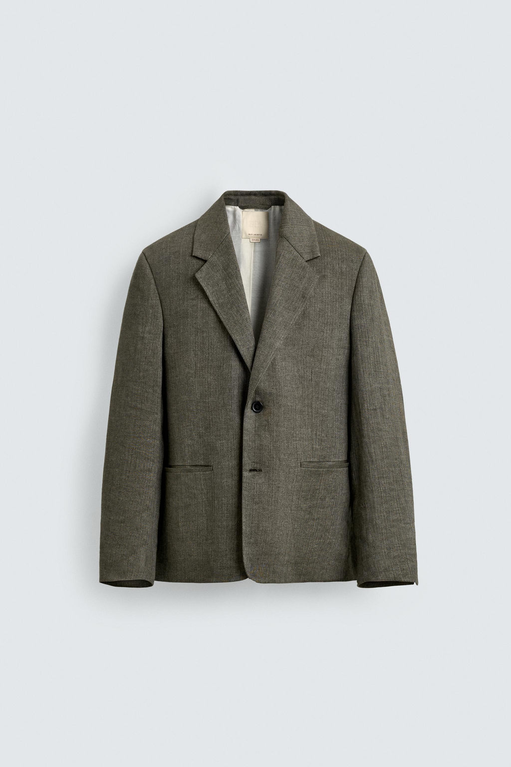 BLAZER ESTRUCTURA 100% LINO LIMITED EDITION / Oliva oscuro - Zara фото 7