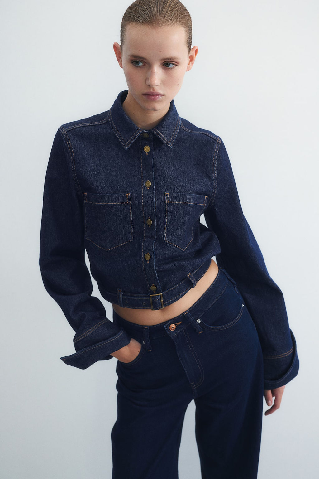 Camisa denim - H&m фото 2