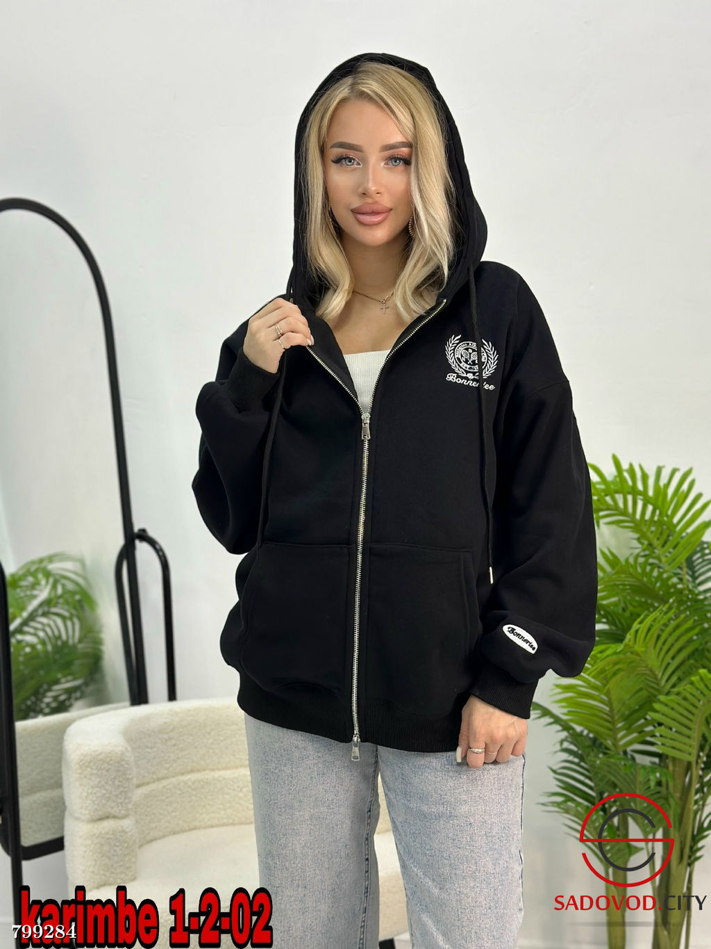 толстовка женская на молнии - Bruno фото 2