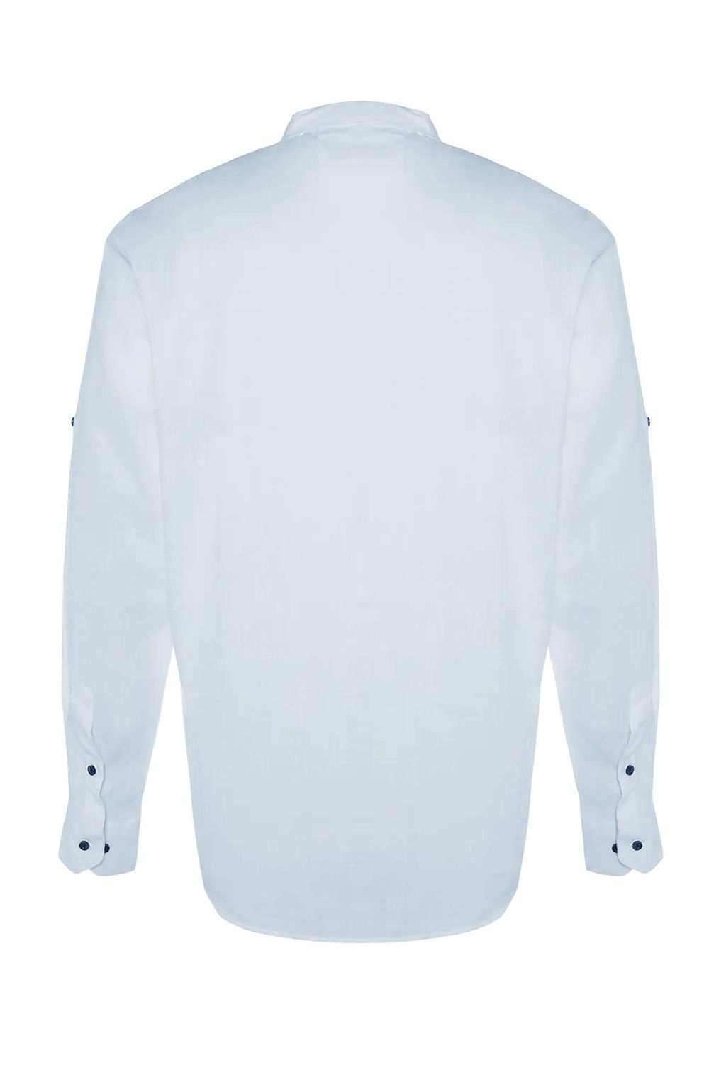 TRENDYOL MAN Koyu Yesil Slim Fit Basic Hakim Yaka Apoletli %100 Pamuklu Keten Gorunumlu Gomlek TMNSS20GO0188 - Trendyolmilla фото 16