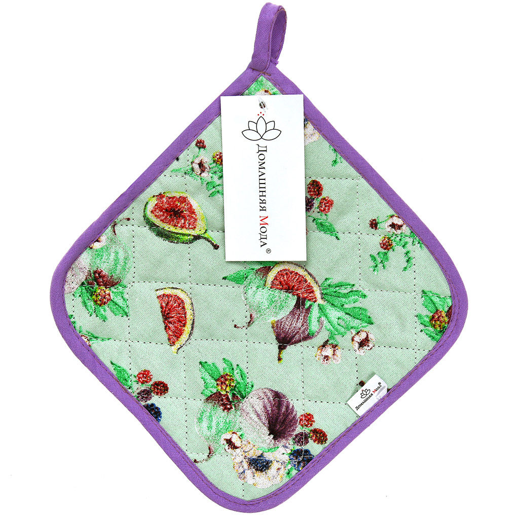 Инжир К Кухонный комплект: прихватка-варежка 15х30см + прихватка 20х20см, хлопок Премиум 191г/м2 - хлопок 100%, наполнитель - ватин 280гр/м2, Домашняя мода (Россия)  фото 3