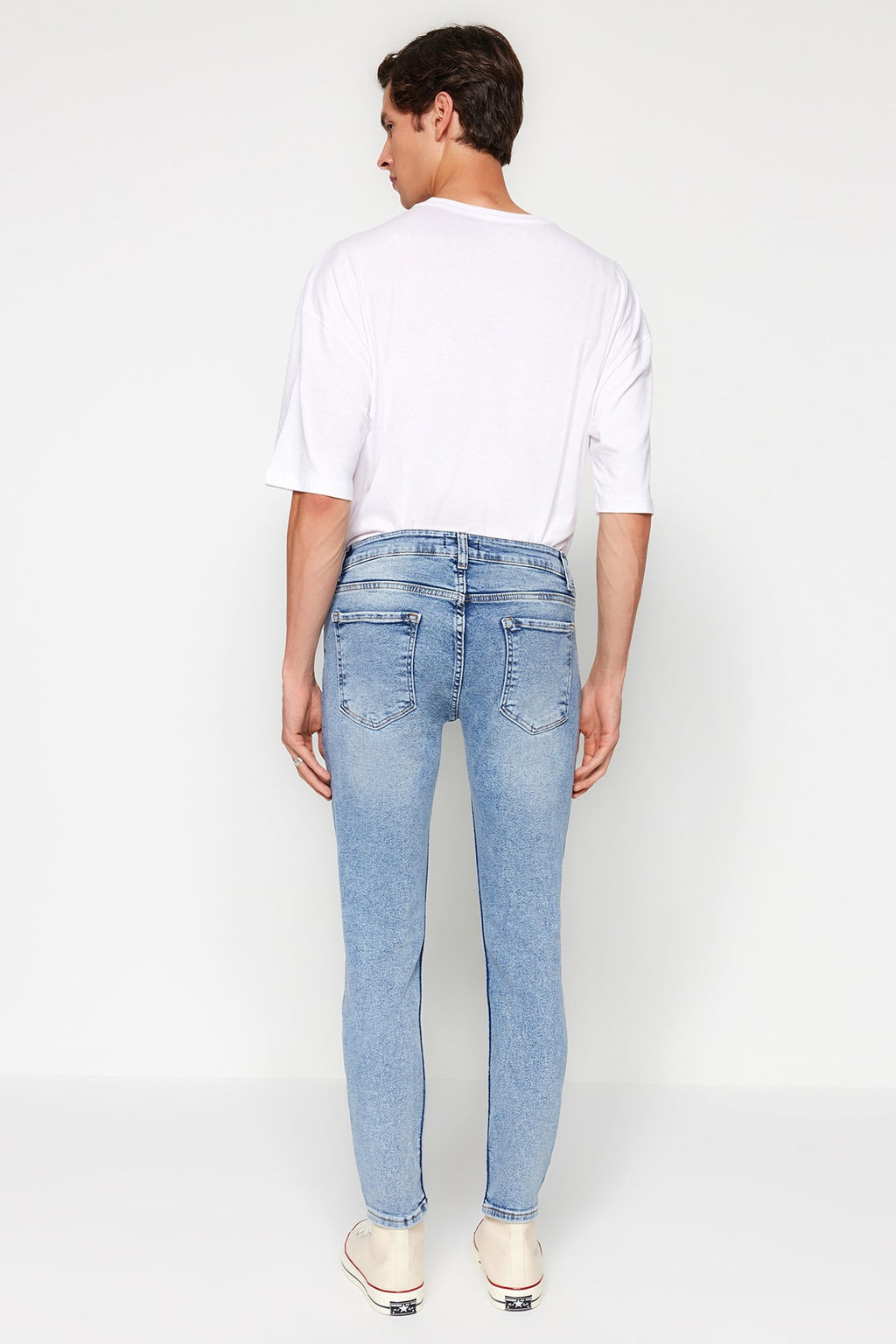 TRENDYOL MAN Ac?k Mavi Skinny Fit Esnek Kumas Dar Kesim Jeans Kot Pantolon TMNAW24JE00006 - Trendyolmilla фото 5