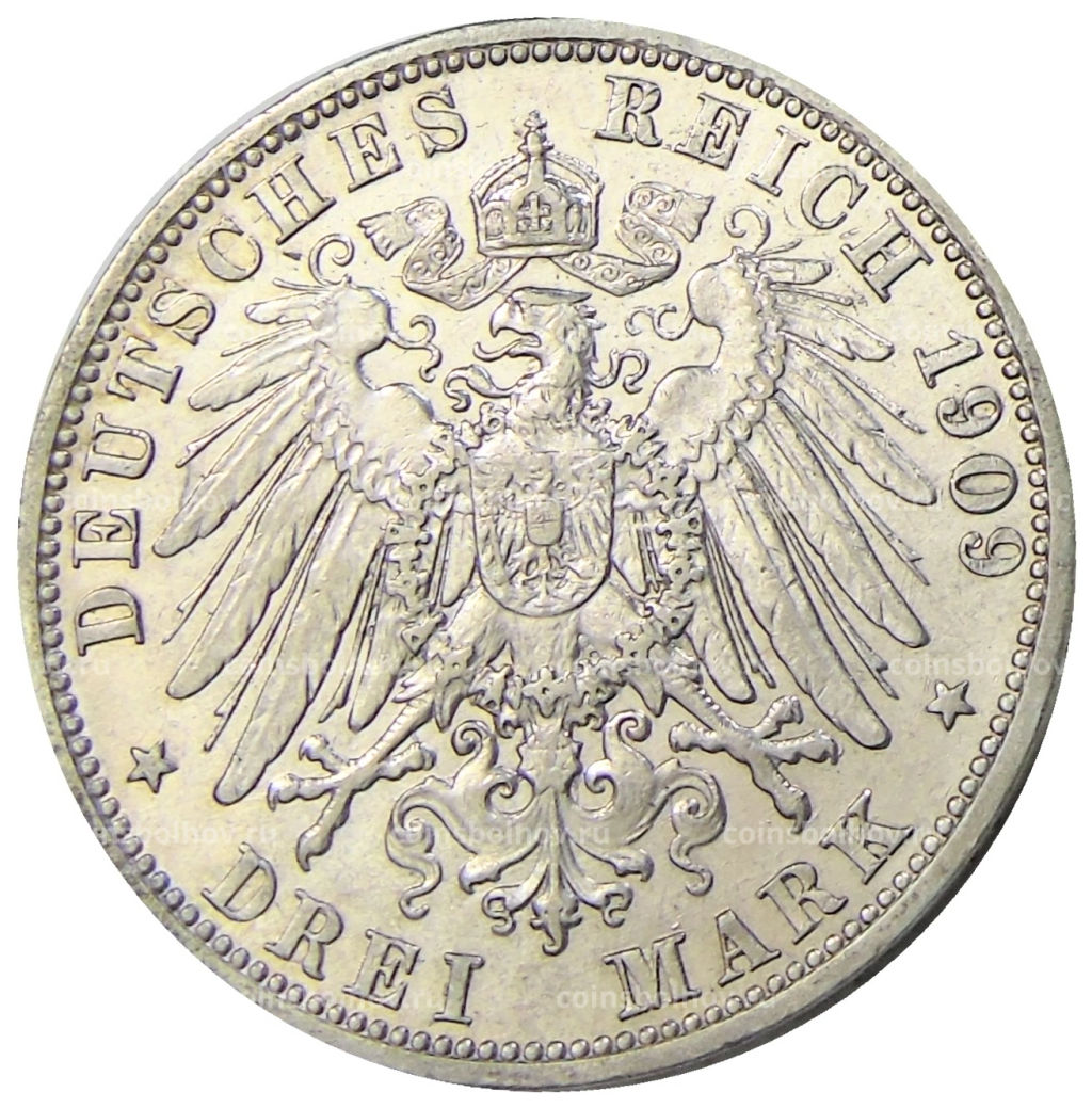 3 марки 1909 года G Германия (Баден)