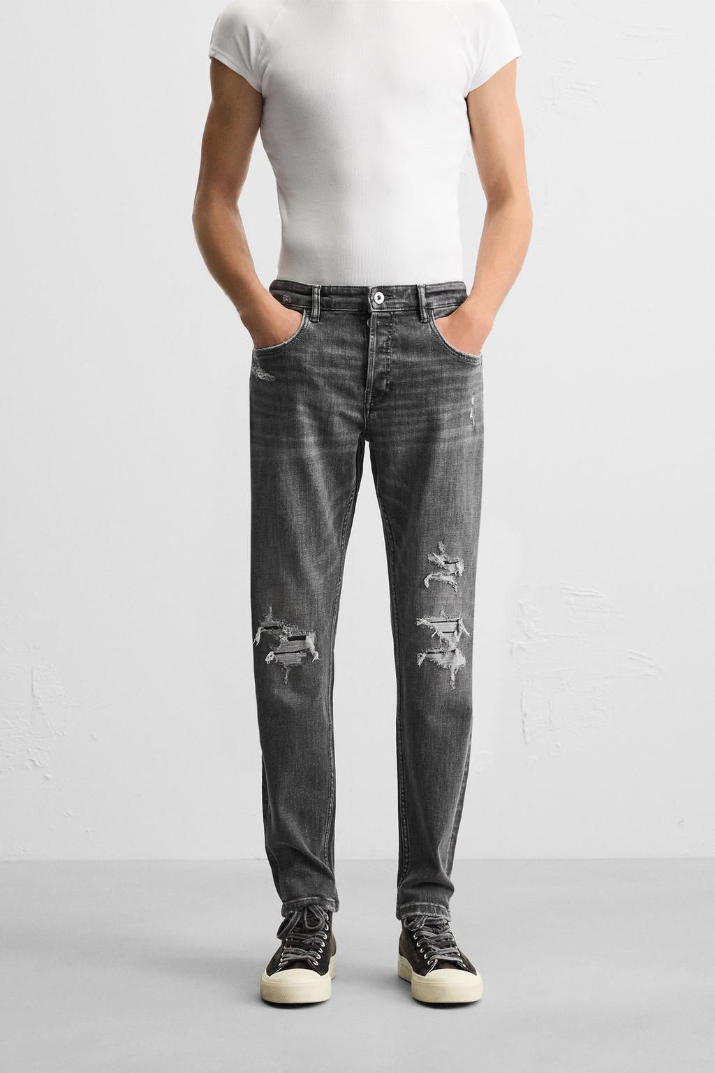 RIPPED SKINNY FIT JEANS - Zara фото 22