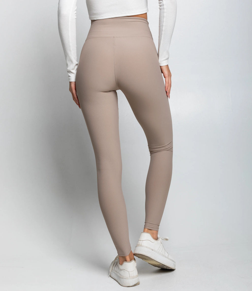 Леггинсы #КТ707 (3), бежево-серый