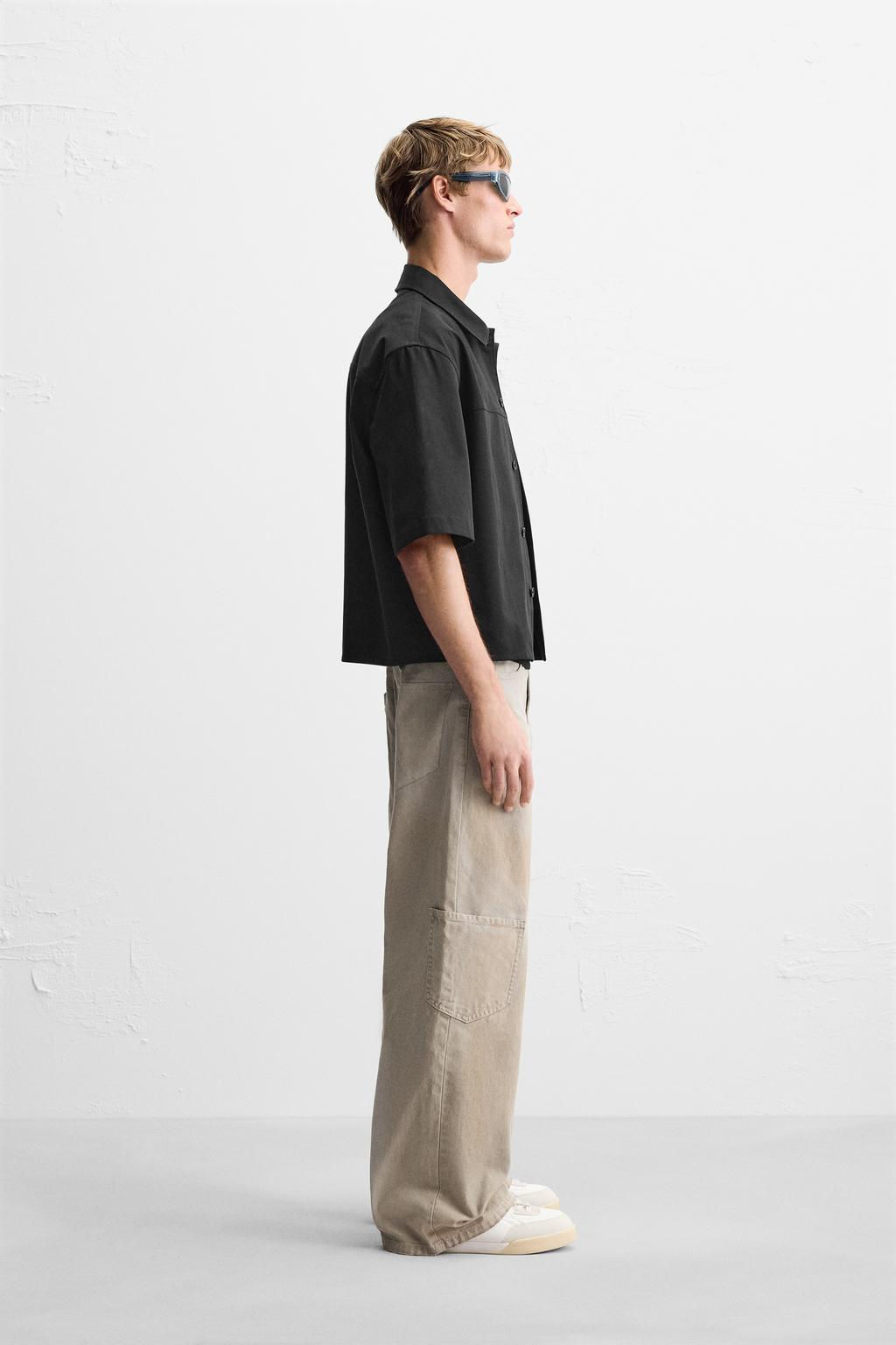 BOXY FIT OVERSHIRT WITH POCKET - Zara фото 4