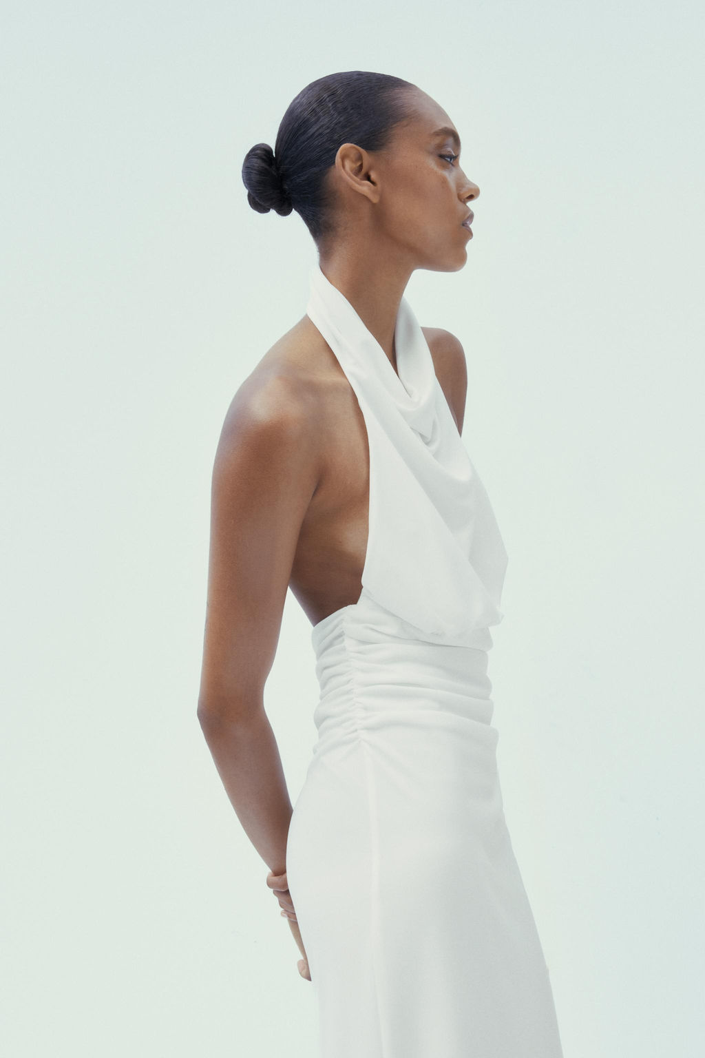 LONG HALTER DRESS WITH OPEN BACK - Zara фото 32