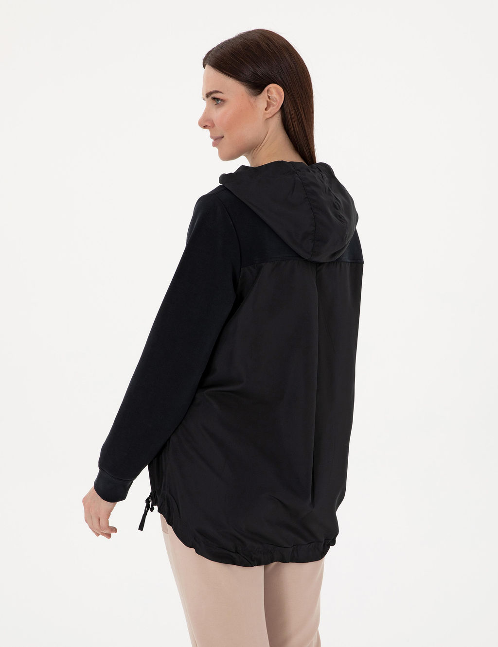 Siyah Comfort Fit Sweatshirt
