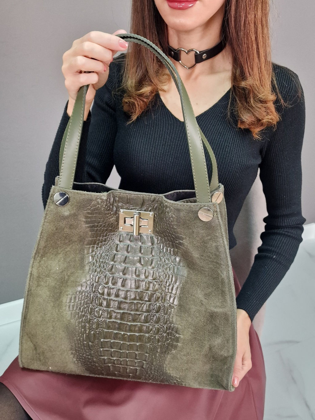 Сумка женская из телячьей кожи