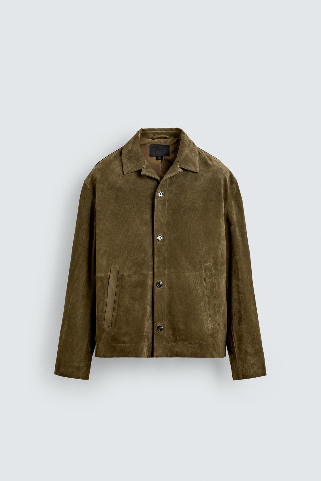 SOBRECAMISA PIEL ANTE / Khaki - Zara фото 7