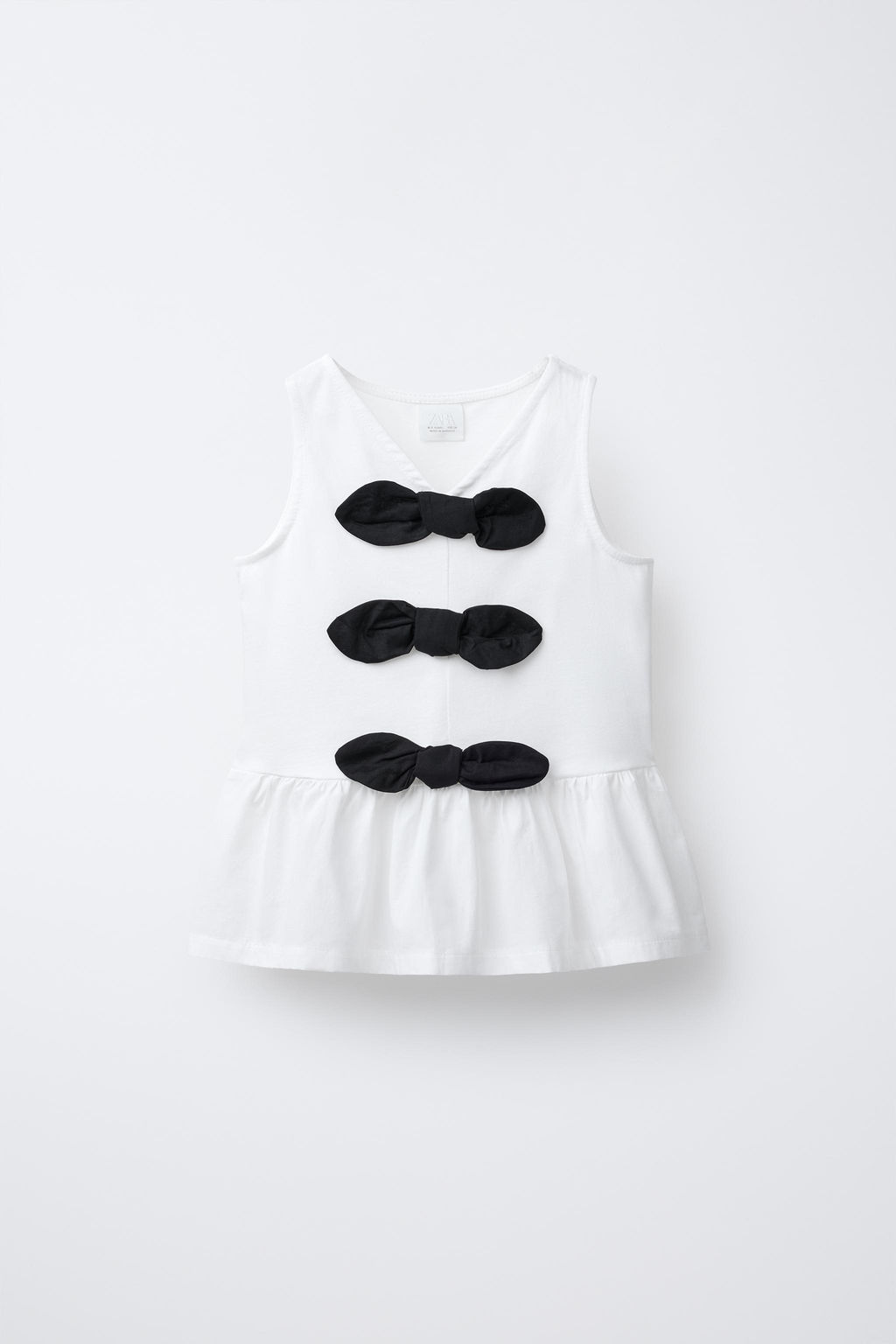 CONTRAST T-SHIRT WITH BOWS
