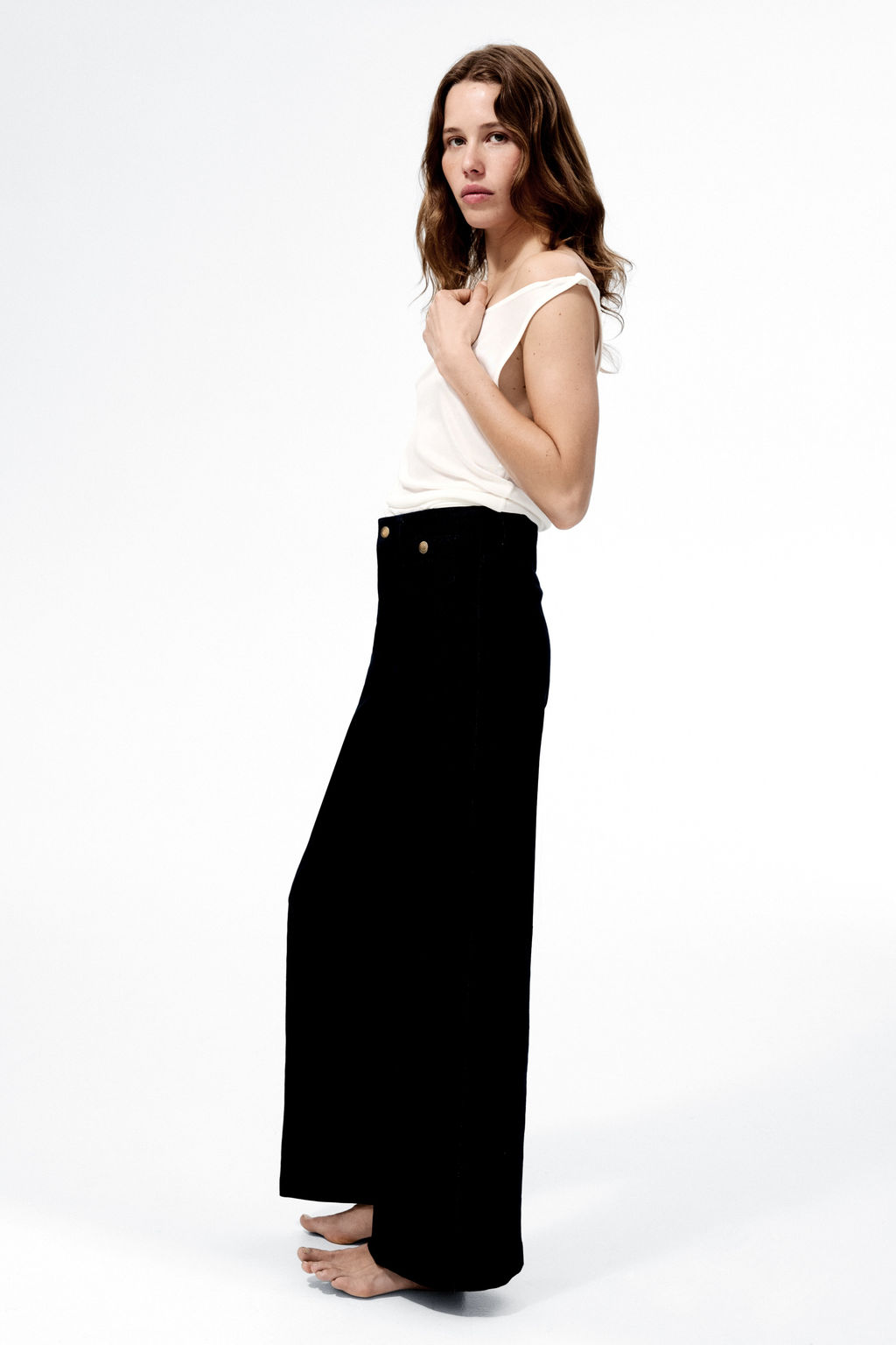 Wide High Waist Ankle Jeans - H&m фото 10