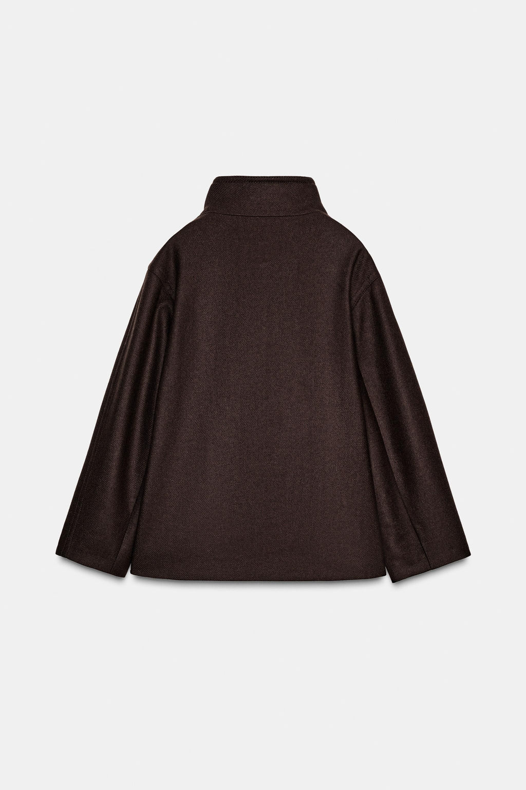 CROPPED WOOL COAT WITH HIGH NECK - Zara фото 9