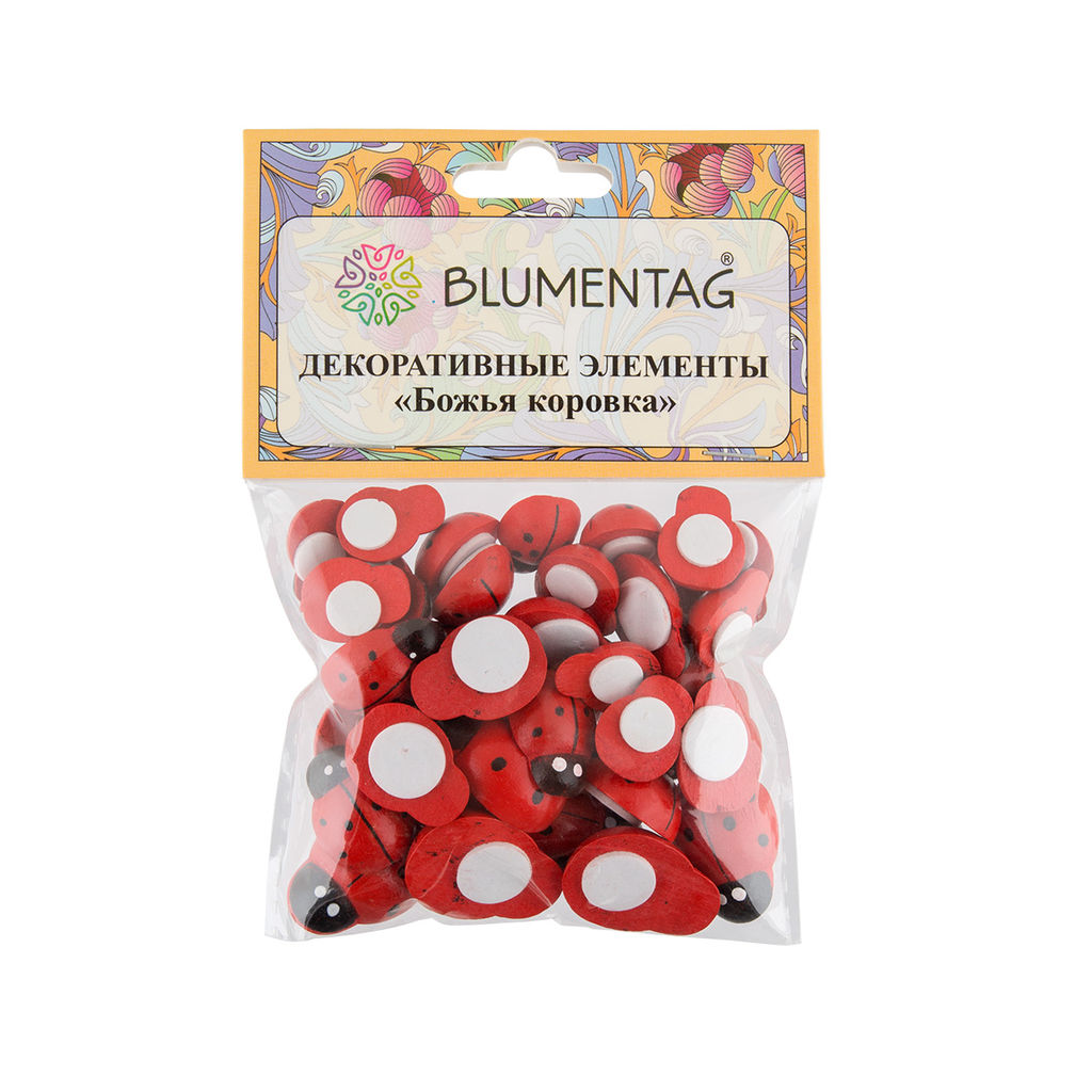 Blumentag WLBF-02 Декоративные элементы 5 х 24 шт. 1.8 см Божья коровка/красный