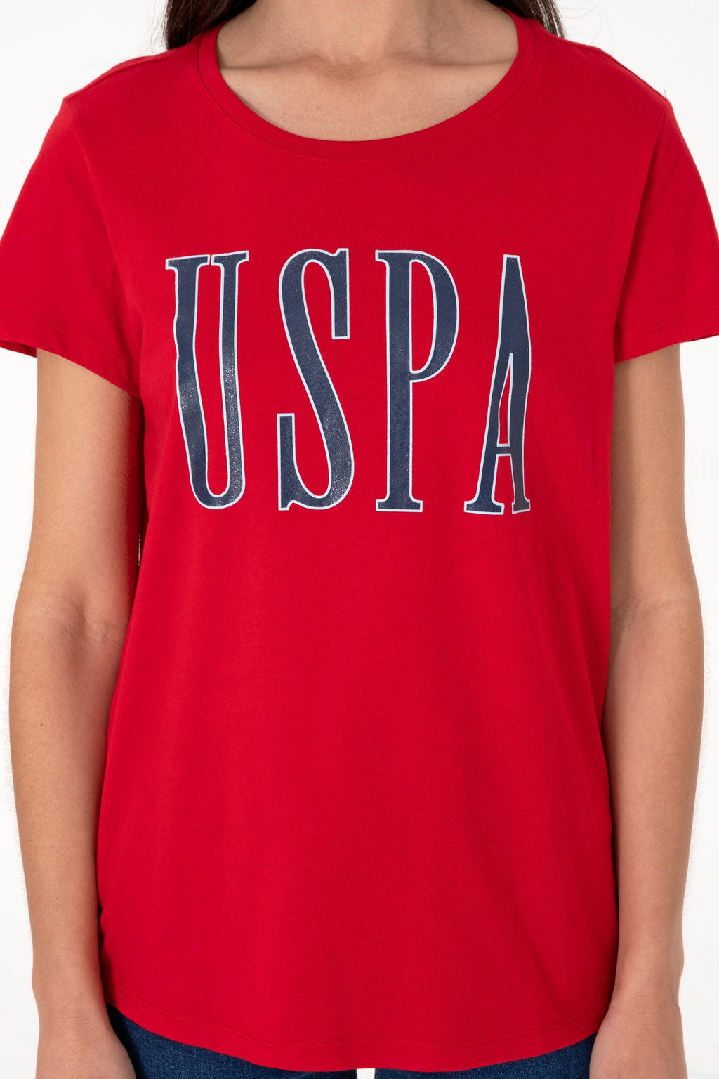 Kad_n K_rm_z_ Bisiklet Yaka Ti__rt Sepette S_rpriz _ndirim - U.s. polo assn фото 6