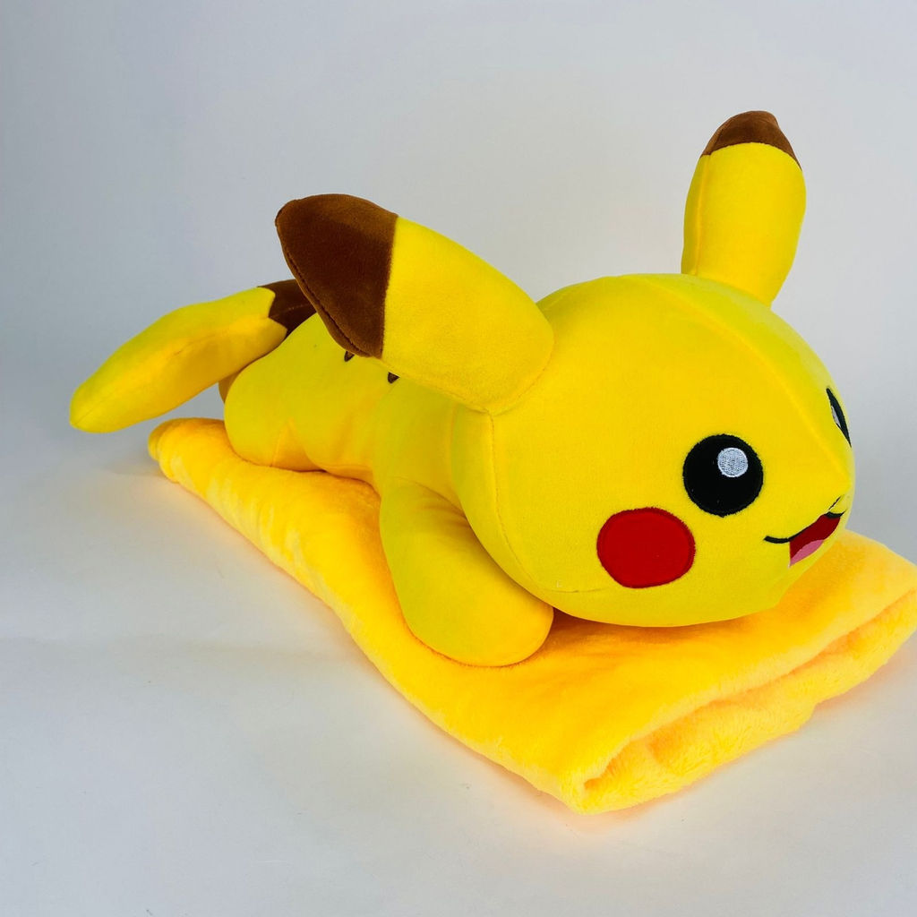 Мягкая игрушка с пледом Пикачу лежачий 55 см 3 в 1 - Storyland фото 5