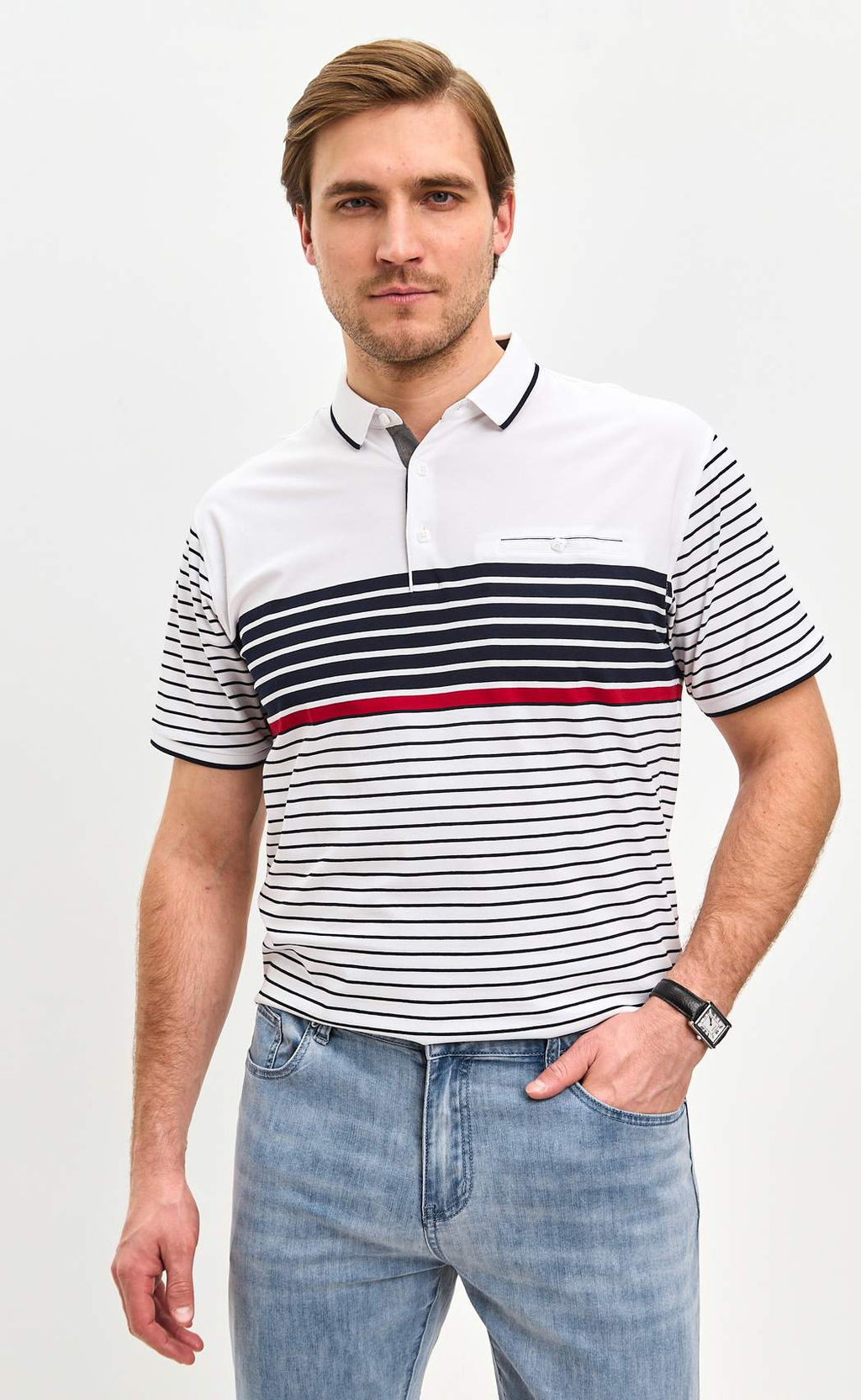 Футболка-поло F511-07-109 white - Fine joyce фото 8