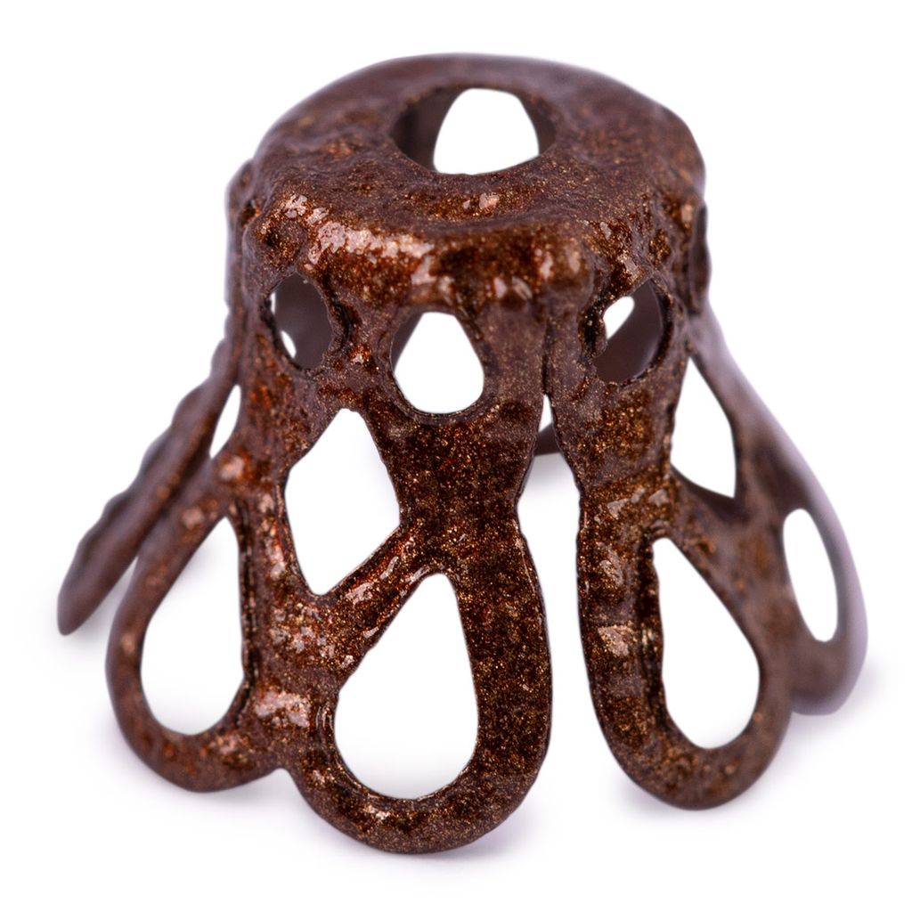 Zlatka Розетка для бус DC-005/5 8 мм 2 мм 5 шт №05 под медь