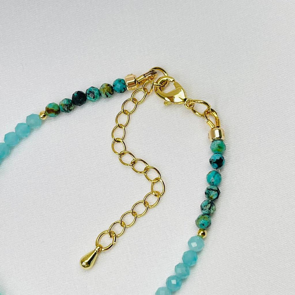 Браслет из Хризоколлы и Амазонита - Радуга самоцветов фото 4