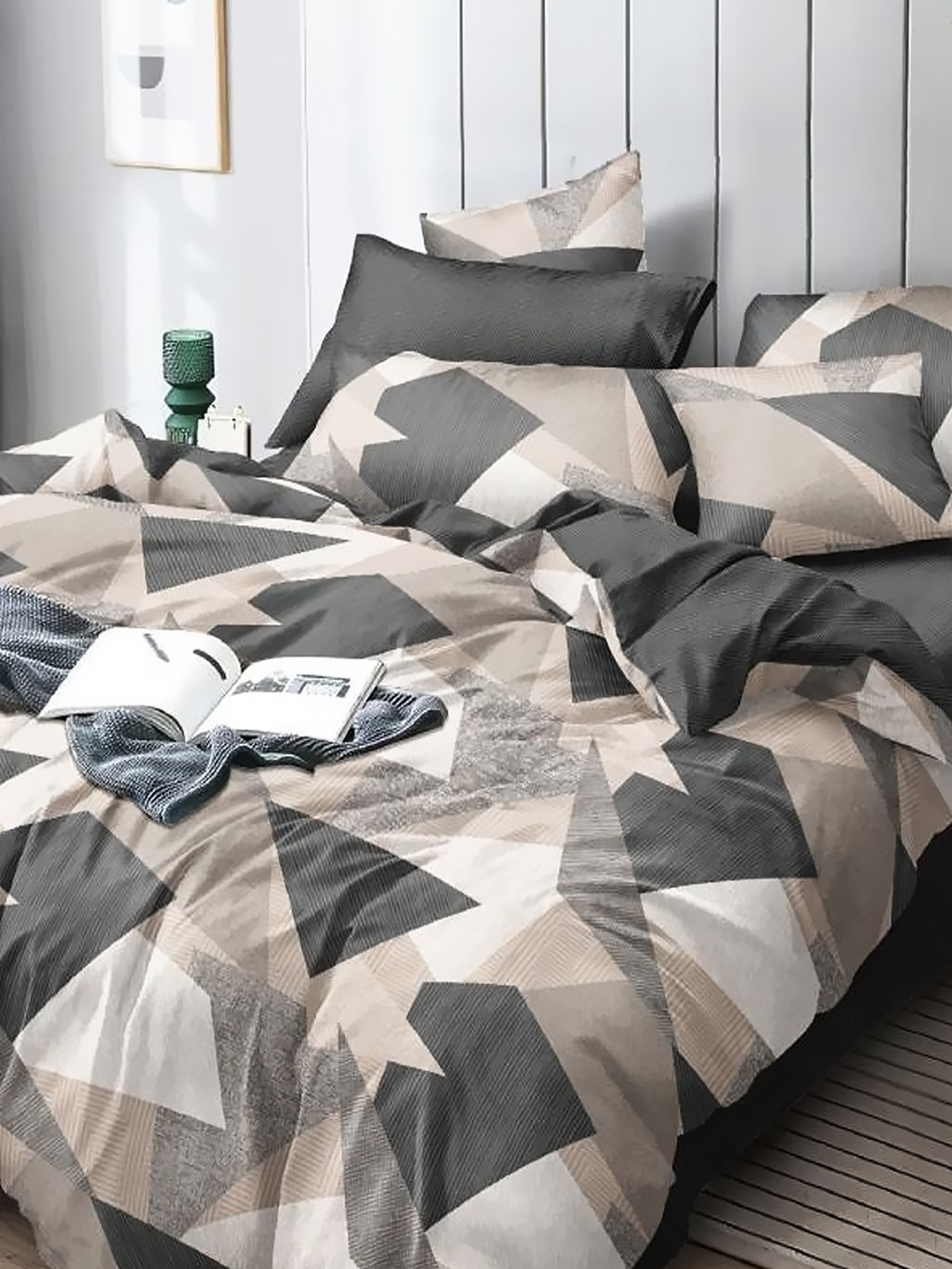 Постельное белье поплин эксклюзив - Селенсио 1.5 сп.с прост.на резинке 90*200*25 (нав.70х70)