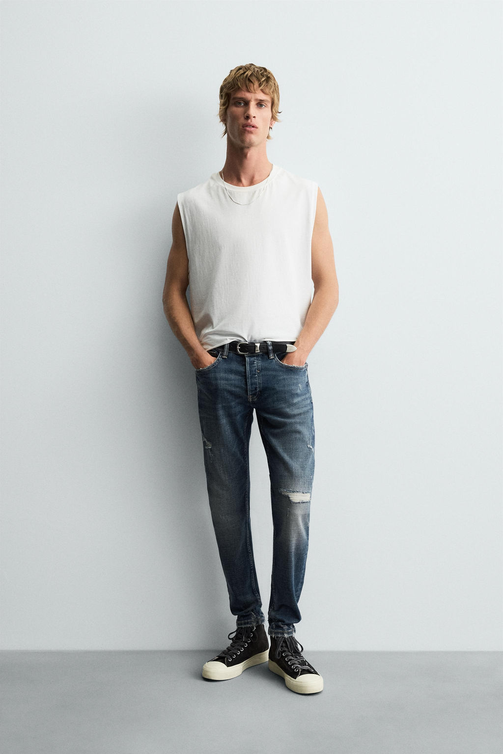 RIPPED SKINNY FIT JEANS - Zara фото 11