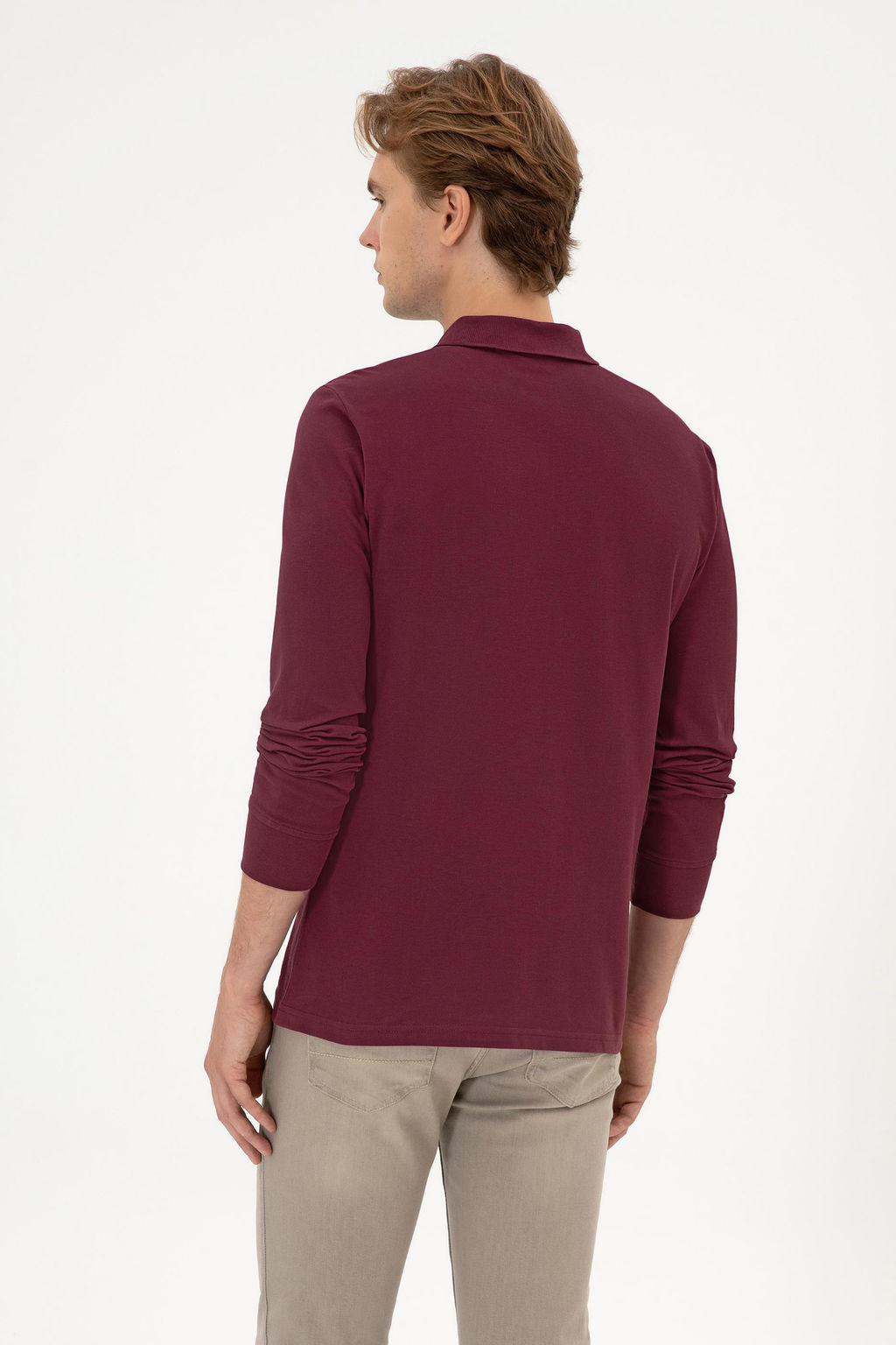 Erkek Bordo Basic Sweatshirt Sepette S_rpriz _ndirim - U.s. polo assn фото 5