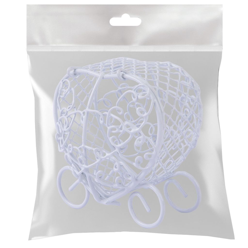 Миниатюра садовая Blumentag MET-400 Карета металл 7 х 7 см 01 Белый