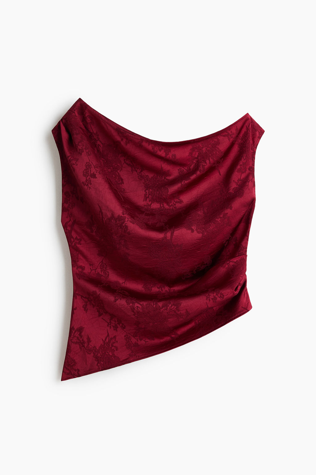 Top de un hombro en tejido jacquard