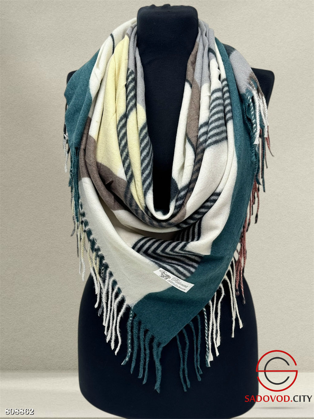 Теплый зимний платок из 100% кашемира,