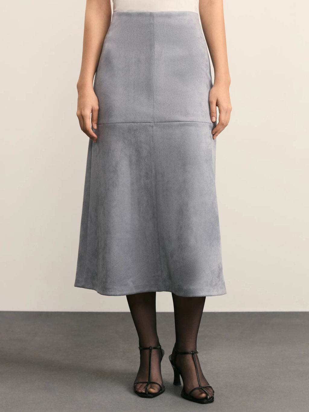 Юбка миди из искусственной замши / Zarina  фото 2