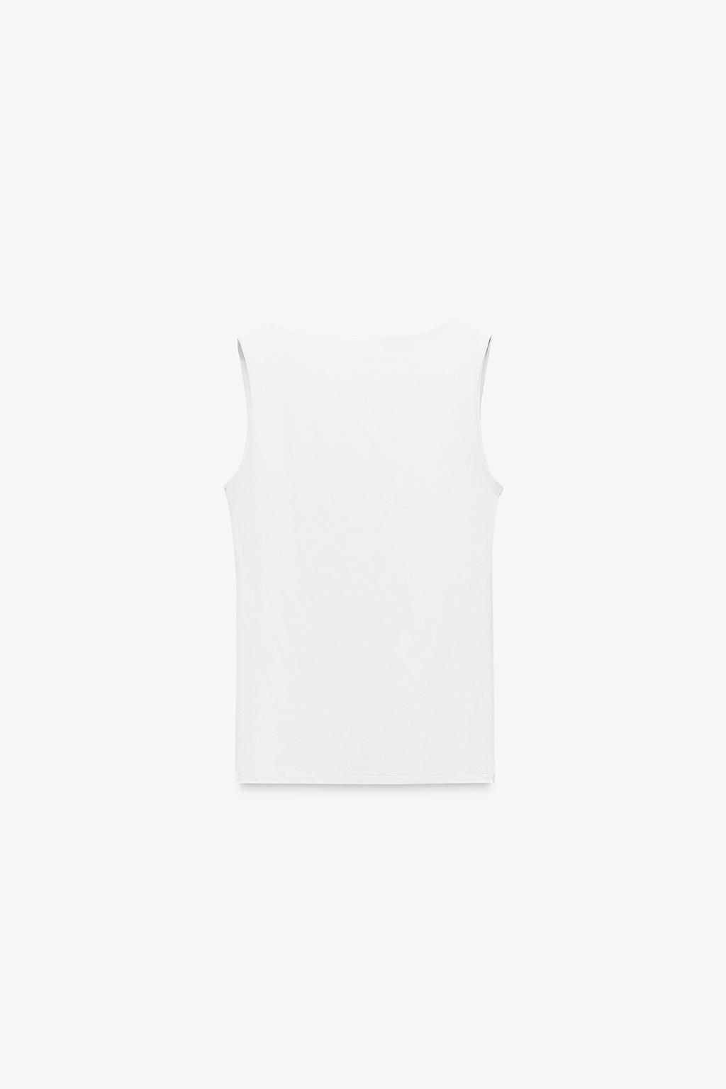 POLYAMIDE TOP WITH WIDE STRAPS - Zara фото 15