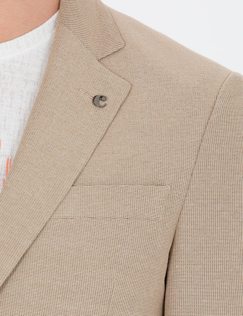 Светло-коричневая приталенная куртка - Cacharel фото 7