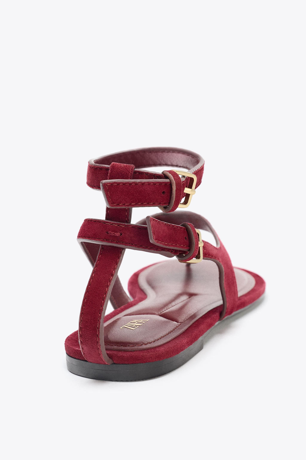 SPLIT SUEDE FLAT TOE POST SANDALS - Zara фото 5